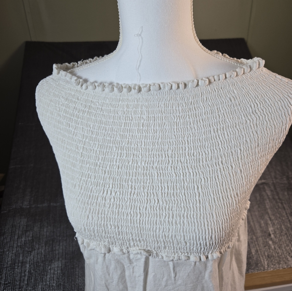4OUR Dreamers White Dress Tiered Tube Top Size Small White NWT - Picture 2 of 16